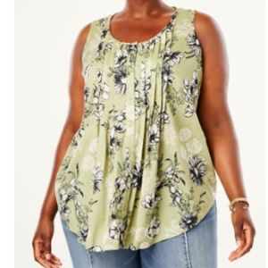 2/$30 Chelsea Studio tunic-length sleeve-less top